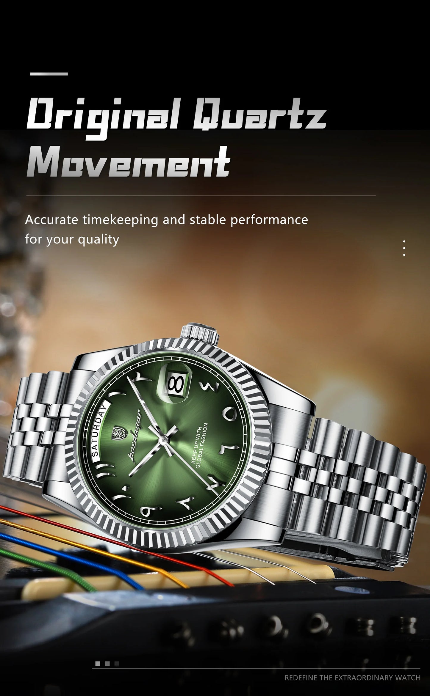 POEDAGAR Fashion High Quality Men Clock Waterproof Date Week Watch For Man Stainless Steel Luxury Quartz Men's Watches Reloj+Box