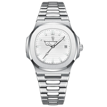 POEDAGAR Men's Watch — Luxury, Quartz & Stainless Steel