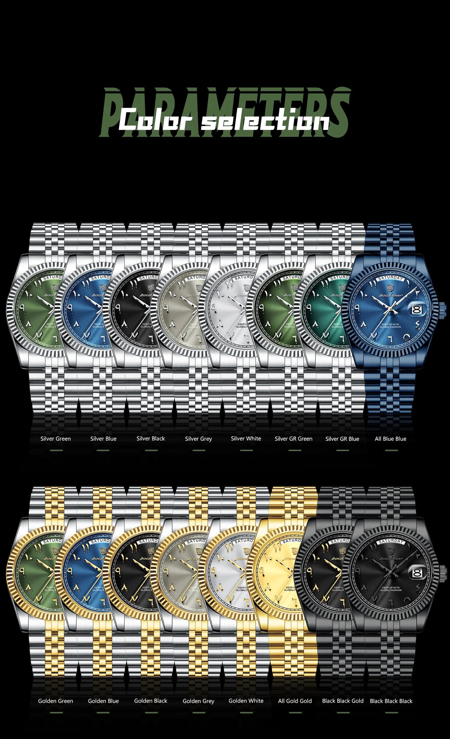 POEDAGAR Fashion High Quality Men Clock Waterproof Date Week Watch For Man Stainless Steel Luxury Quartz Men's Watches Reloj+Box