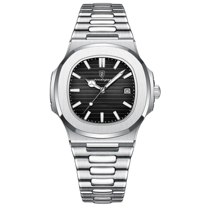 POEDAGAR Men's Watch — Luxury, Quartz & Stainless Steel