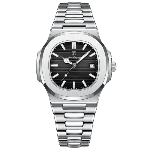 POEDAGAR Men's Watch — Luxury, Quartz & Stainless Steel